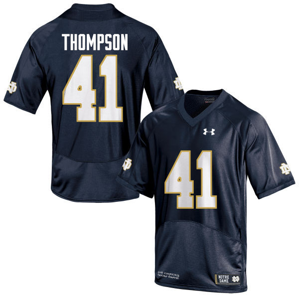 Men's NCAA Notre Dame Fighting Irish #41 Jimmy Thompson Stitched College Under Armour Authentic Navy Blue Football Jersey QC10G34OS